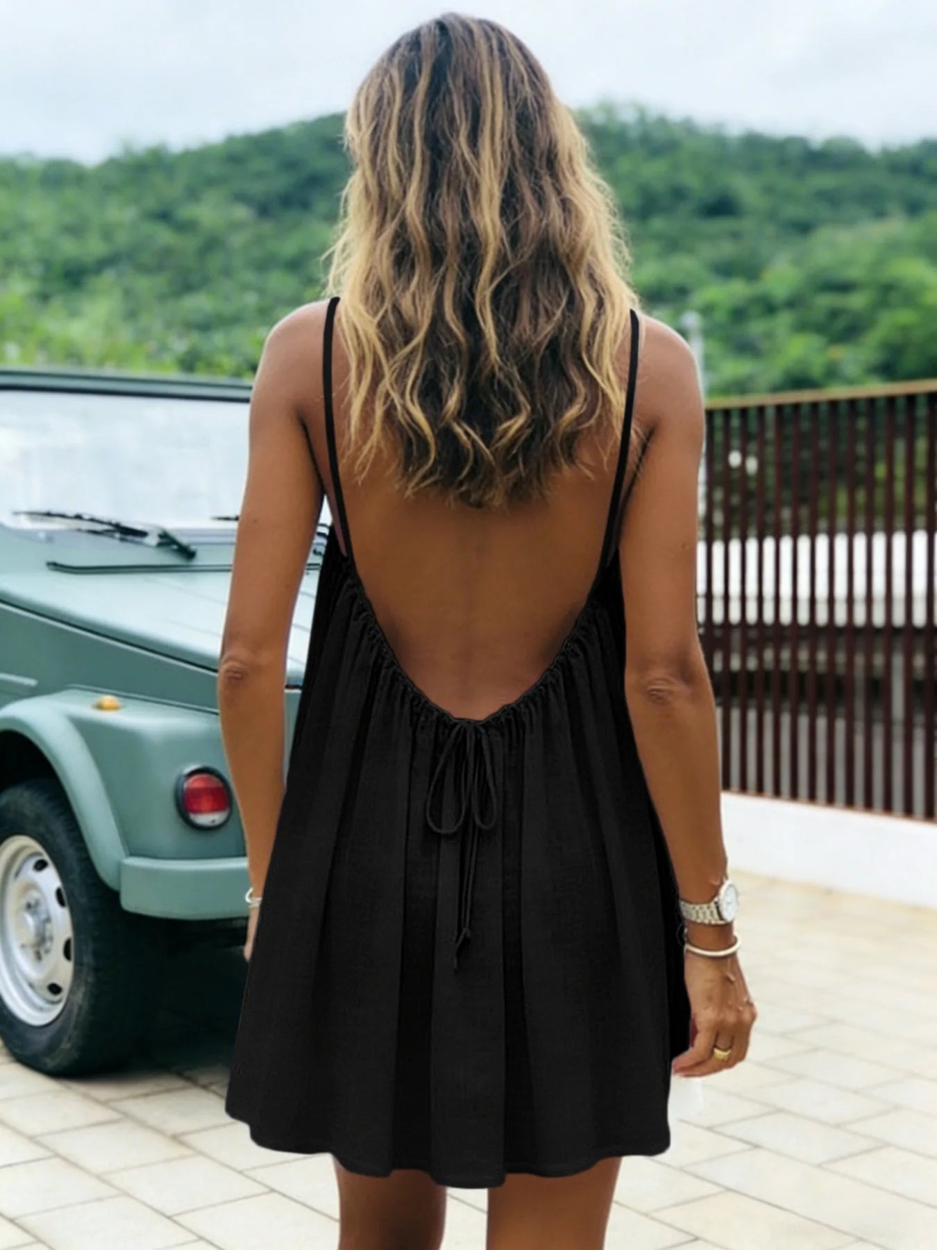 New Women's Off-Shoulder Loose Dress Pure Color Strap Casual Fashionable Summer Gown Cross-Border Loose Fit Maxi Dress